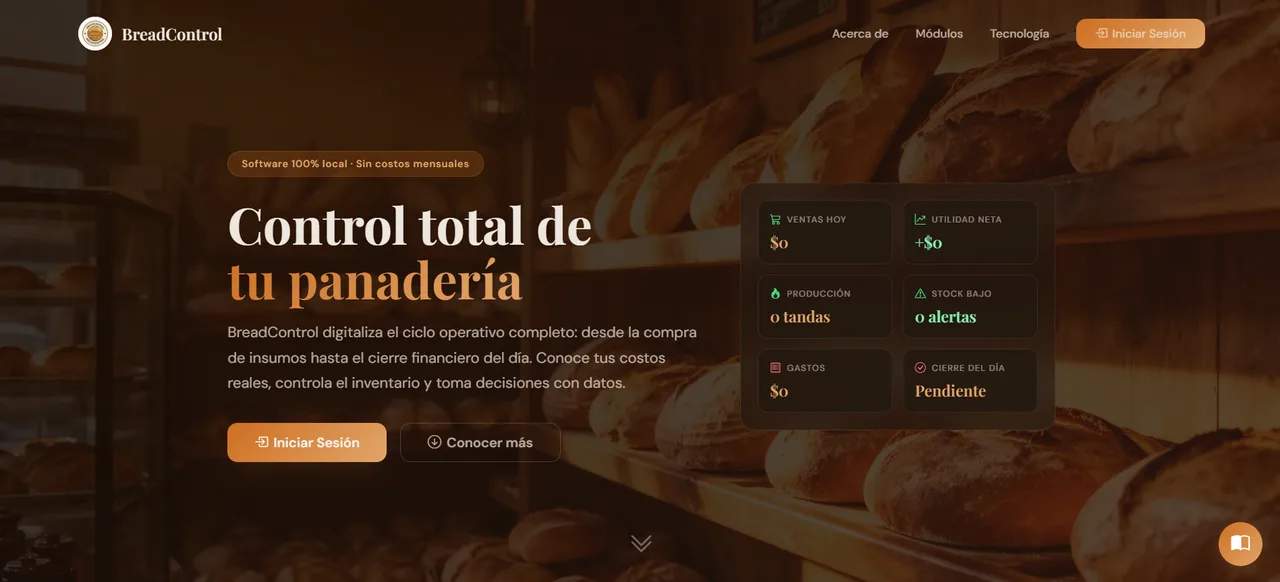 Captura del proyecto BreadControl
